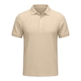 thumbnail image 6 of Mens Casual Shirts Summer Short Sleeve Solid Color Polos Daily Comfort Classic Collared Shirt for Big and Tall, 6 of 8