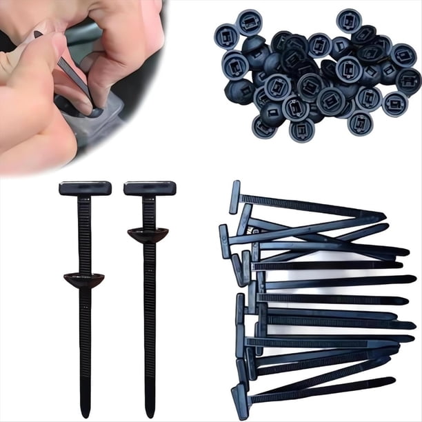 Hebilla Universal de Nailon para Bridas de Cables, Herramienta Multiusos para Bridas de Plástico, Autoblocante, Resistente, 100 Unidades
