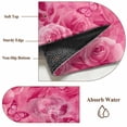 thumbnail image 6 of Large Area Rugs for Living Room Bedroom, Valentine's Day 5'x8' Rug Washable Carpet Runner Indoor Outdoor, Pink Roses Floral Butterfly Romance Non Slip Floor Mats Rug for Kitchen, Bathroom, 6 of 8