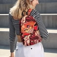thumbnail image 5 of Canvas Casual Couple Backpacks Hazbin Anime Hotel Backpack Lightweight Funny Daypack Travel Bags Gym Bag, 5 of 7