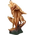 thumbnail image 3 of Ebros Large 15" Tall Howling Wolf Bust Statue On Pedestal Base (Faux Wood), 3 of 5
