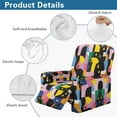 thumbnail image 4 of SCRAWLGOD Abstract Geometry Yellow Pink Stretch Recliner Covers Lazyboy Chair Cover for Reclining Chair Couch Soft Furniture Protector 4 Pieces Slipcovers with Elastic Band, 4 of 7