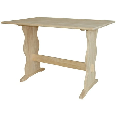 Unfinished 43 Inch Rectangular Trestle Dining Table