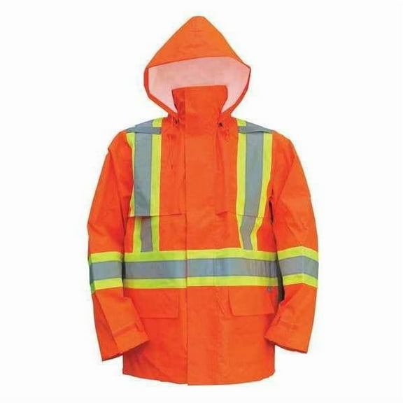 Viking Rain Jacket,Class 3, Type R,Orange,5XL 6323JO-XXXXXL