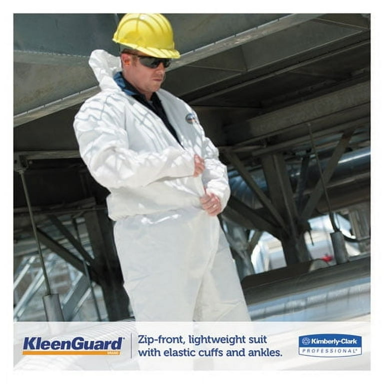 A35 Liquid and Particle Protection Coveralls, Zipper Front, Hooded, Elastic Wrists and Ankles, Large, White, 25/Carton A35 Liquid and Particle Protection Coveralls, Zipper Front, Hooded, Elastic Wrists and Ankles, Large, White, 25/Carton