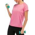 thumbnail image 7 of LELINTA Light Blue+Pink Womens Lightweight T-Shirts Quick Dry Slim Fit Sports Tops Activewear Sports Top-2 Pack/ S-3XL, 7 of 7
