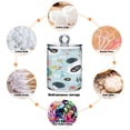 thumbnail image 4 of 2 Pack Hello Panda Face Qtip Holder Dispenser Clear Plastic Storage Apothecary Jars for Cotton Swabs Balls Pads Floss, 4 of 7