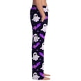thumbnail image 4 of Domzest Halloween Mens Pajama Pants Halloween Graphic Drawstring Elastic Waisted Sleepwear Wide Leg Funny Pajama Bottoms Multicolor L, 4 of 6