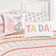 thumbnail image 3 of Lush Decor Ruffle Stripe Reversible Quilt 5-Piece Pink/Gray Full/Queen, 3 of 7