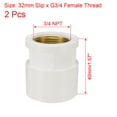 thumbnail image 2 of Uxcell 32mm Slip x 3/4 NPT Female Brass Thread Pipe Fitting Adapters 2Pack, 2 of 3