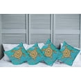 thumbnail image 2 of Ambesonne Turtle Throw Pillow Cover 4 Pack, Doodle Water, 18", Turquoise, 2 of 5