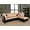 Beige, variant on Ponliving 103.5" 2 Pieces L-Shaped Modern Sectional Sofa with Chaise and Pillows for Living Room Brown Microfiber Right Hand Facing