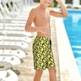 thumbnail image 6 of Cauagu Avocado Print Swim Trunks for Men,Youth Boys Swim Shorts Compression Liner Beach Shorts Boys' Swimming Shorts 7-20 Years Bathing Suit-Small, 6 of 7