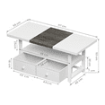 thumbnail image 3 of Mesa auxiliar FABATO de 2 Niveles con estante negro, 3 of 6