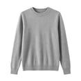 thumbnail image 4 of Sweaters for Women Trendy Long Sleeve Crewneck Fall Lightweight Loose Fit Knit Pullover Basic Tops(Gray,L), 4 of 5