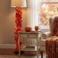thumbnail image 4 of 68.9 Inch Thanksgiving Decor Hanging Garland,Flexible Bendable Artificial Autumn Maple Leaves for Patio Porch Party, 4 of 6
