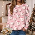 thumbnail image 2 of TTUHYWXI Womens Ugly Christmas Deer Sweatshirts Fashion Xmas Pullover Tops Fall Casual Crewneck Long Sleeve T Shirts Oversized (White, XL), 2 of 6