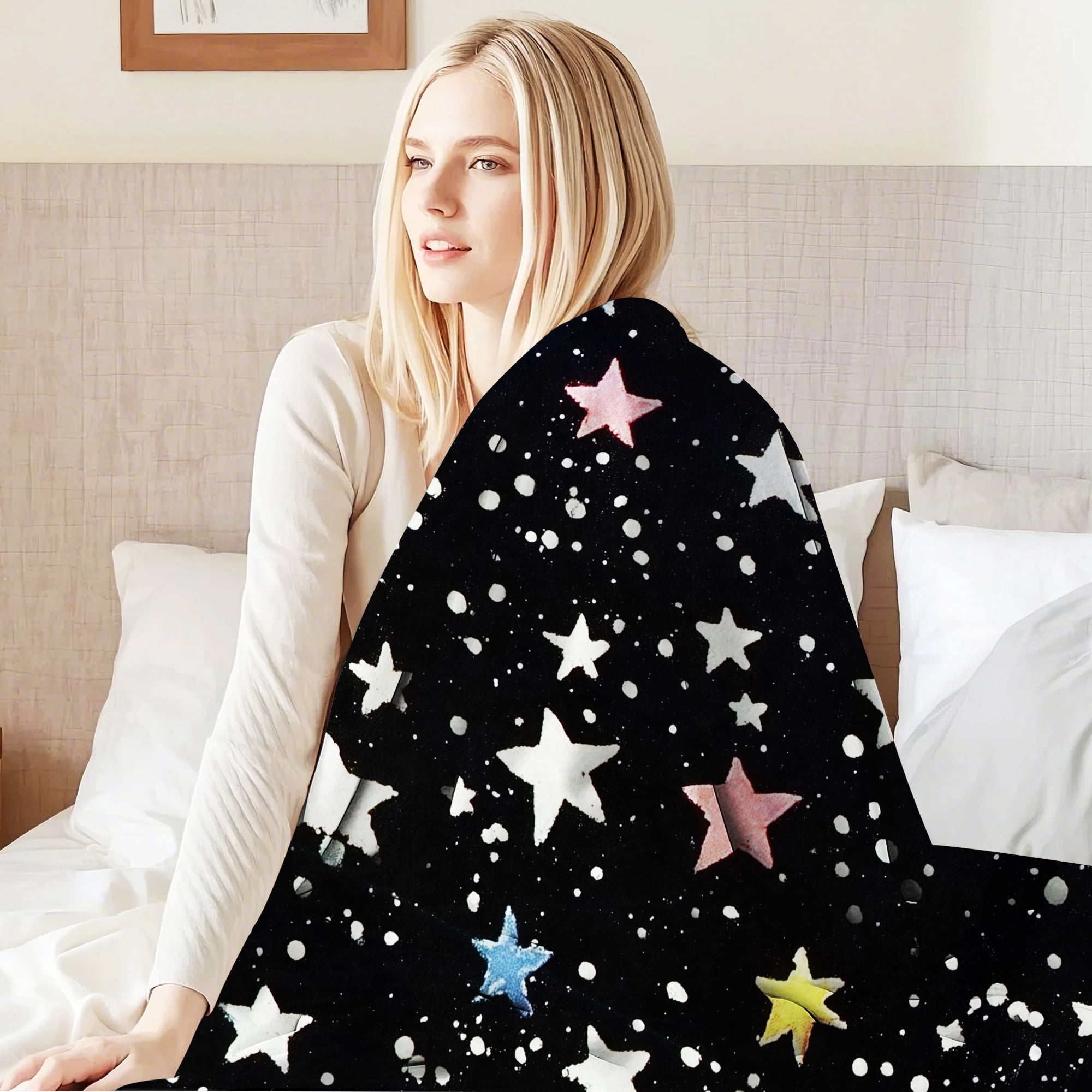 Spring Summer Flannel Throw Blanket 50x60 Inches Fleece Blanket Throw, Soft Lightweight Plush Cozy Blankets for Bed, Sofa, Couch, Travel, Camping