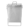 thumbnail image 1 of Metal Frame Laundry Basket, Collapsible Standing Hamper For Dirty Clothes, Tall Rectangle Organizer, 1 of 8