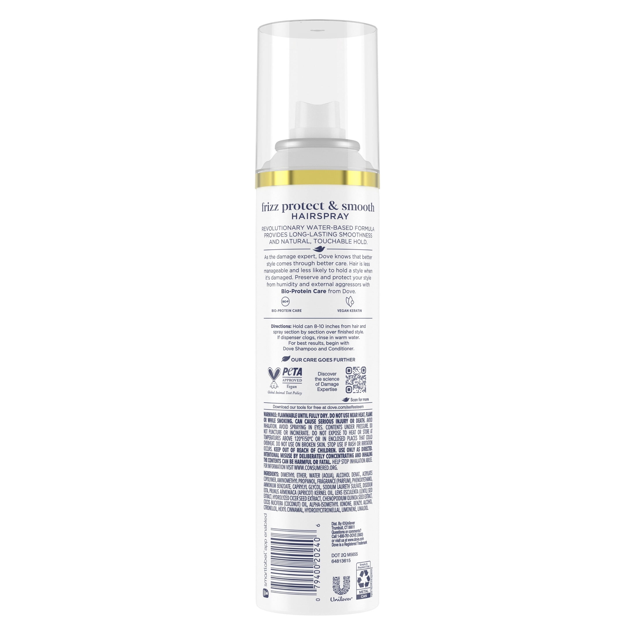 (2 pack) Dove Extra Hold Styling Hairspray Smooth & Protect Against Frizz & Humidity Protect & Smooth All-day Flexible Hold for 24H Frizz Control, 7 oz