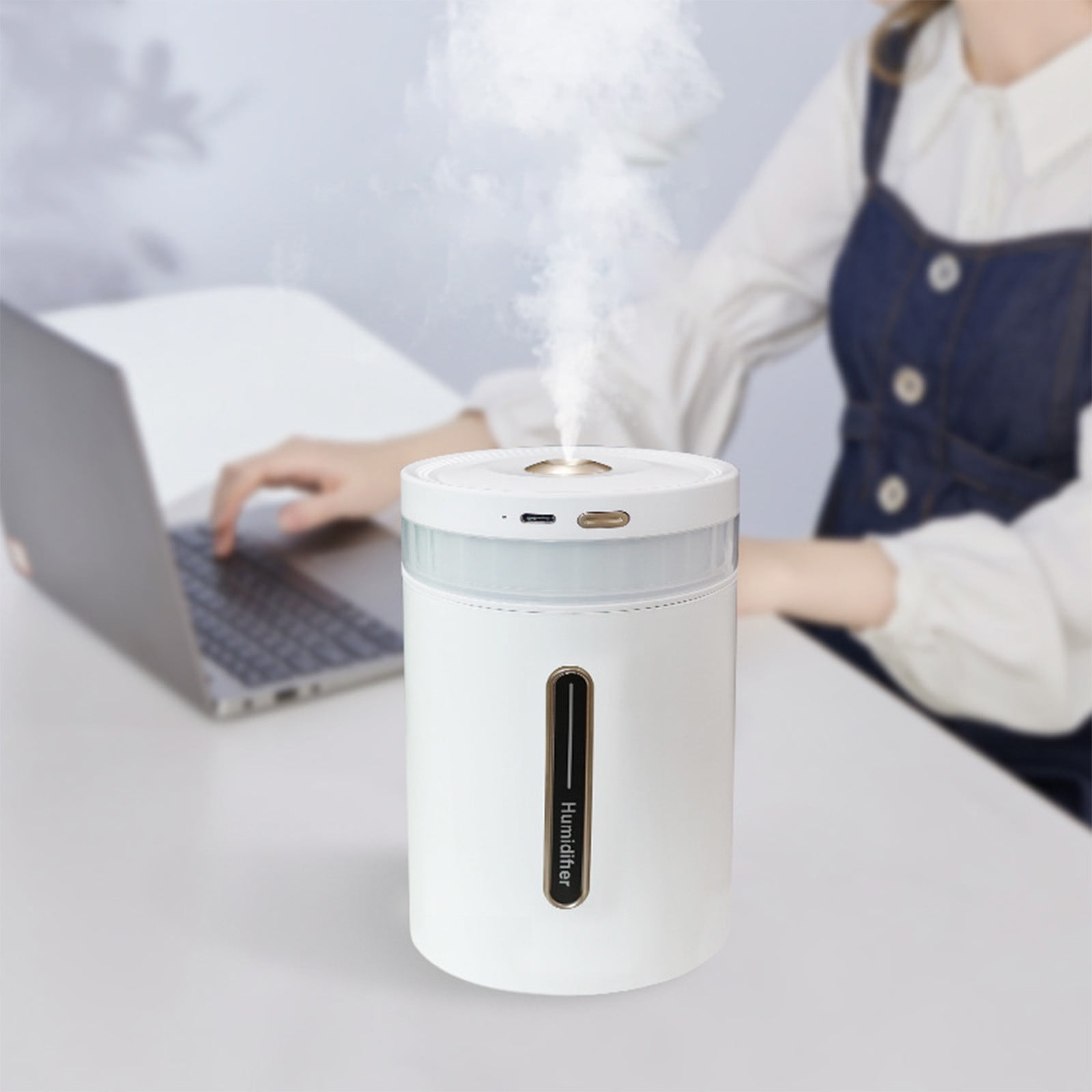 CVLNCYCLING Portable Mini Cool Mist Humidifier 1000ml, Ultrasonic with Auto Shut-Off & 2 Mist Modes, Top-Fill Quiet for Baby Bedroom Travel Office Home