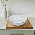 thumbnail image 3 of WEUVEB Set of 2 White Enamel Bowls Vintage Style Mixing Bowls and Serving Basins for Kitchen and Dining Use, 3 of 8