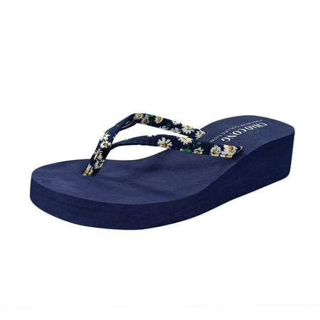 

Luiyenes Slippers Flip Shoes Ladies Wedges Slippers For Women Beach Flops Bohemian Causal Sandals Women s slipper
