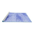 thumbnail image 2 of Ahgly Company Machine Washable Indoor Square Abstract Blue Modern Area Rugs, 3' Square, 2 of 4
