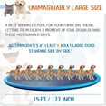 thumbnail image 2 of 15 ft Extra Large Non Slip Splash Pad 180" for Adult and Dog Giant Outdoor Thicken Sprinkler Pool Summer Toys Fun Backyard Play Fountain Mat for Pet Dog Family(Classic Style), 2 of 6