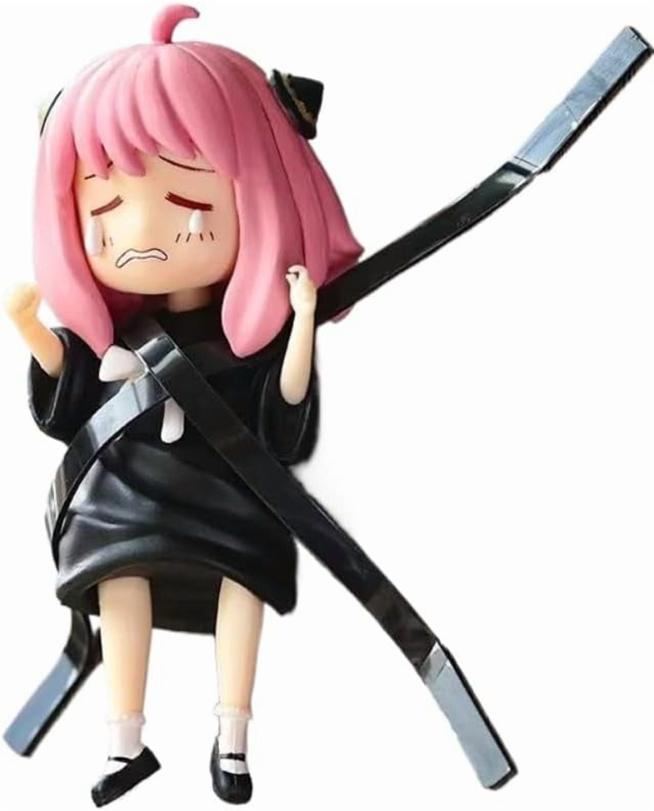 Newly Anya Figure Q Version Crying Anya Action Figures 11cm/4.3inch Handmade PVC Anime Manga Character Model Statue Craft Gifts