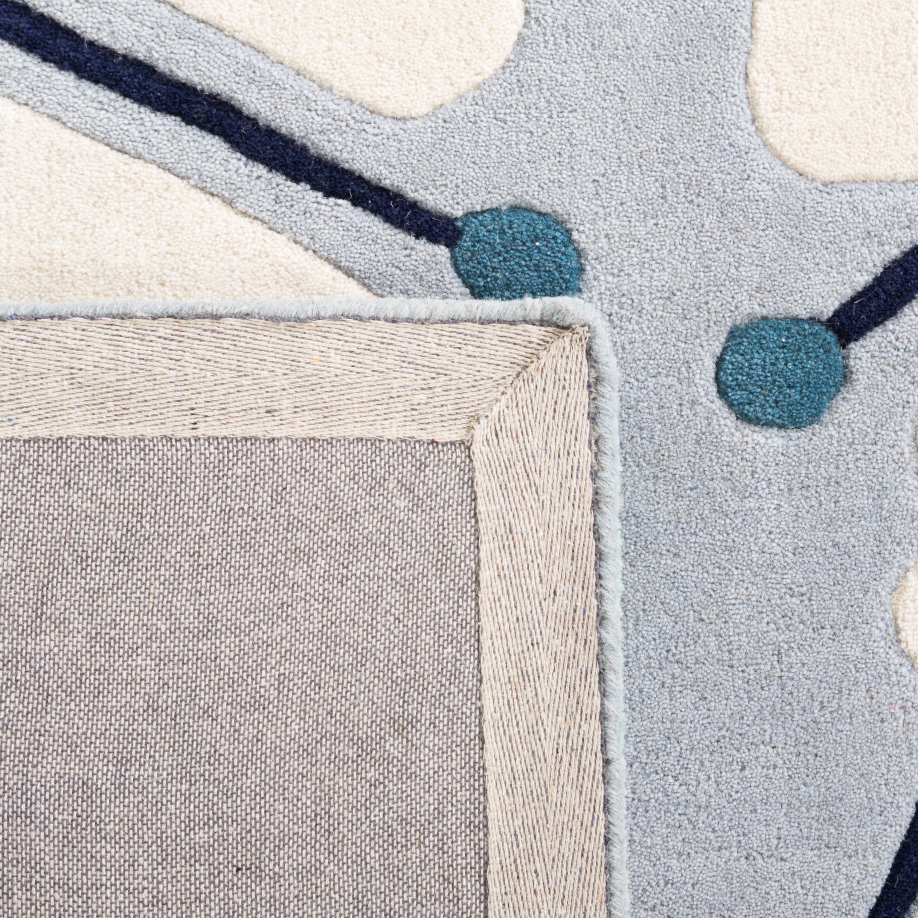SAFAVIEH Soho Gibson Floral Area Rug, Blue/Ivory, 6' x 6' Round