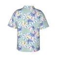 thumbnail image 4 of Xecao Colorful Butterfly print Hawaiian shirt - a stylish short-sleeve button-down for men, perfect for casual beach and tropical outings., 4 of 9