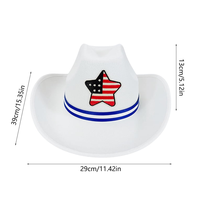 American Flag Cowboy Hat Patriotic USA Western Hat 4th of  display picture 2