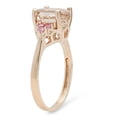 thumbnail image 2 of Dazzlingrock Collection 2.15 Carat (ctw) 14K Oval Morganite & Round Pink Sapphire Bridal Engagement Ring, Rose Gold, Size 9.5, 2 of 4
