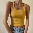 thumbnail image 2 of UPPADA Silk Satin Tank Tops for Women Dressy Lapel Casual Cami Tops Sleeveless Camisole Loose Fit Summer Basic Tank Shirt Solid Color Blouses Tops,Tank Top for Women Pack Yellow,XXXL, 2 of 6
