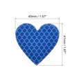 thumbnail image 2 of Uxcell Reflective Stickers, 12 Pack 1.61 x 1.57 Inch Adhesive Night Heart Shape Safety Tape Reflector, Blue, 2 of 5
