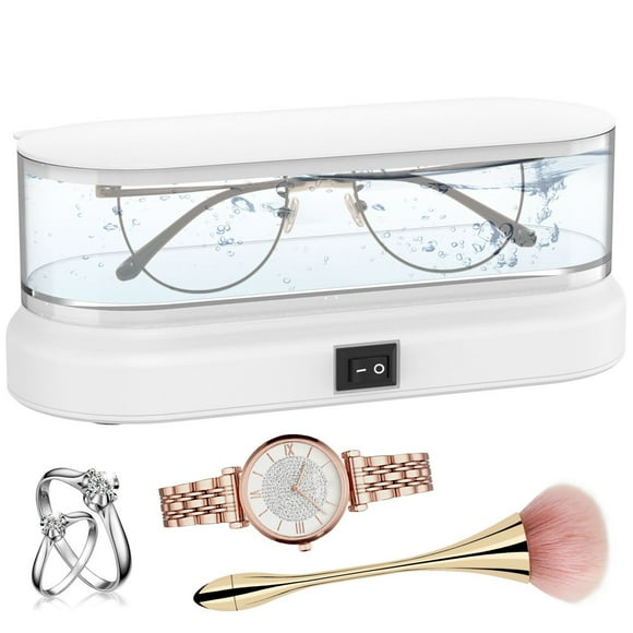 Ultrasonic Jewelry Cleaner 450ml 47kHz Professional Clear Ultrasonic Cleaner Portable Household Ultrasonic Cleaning Machine