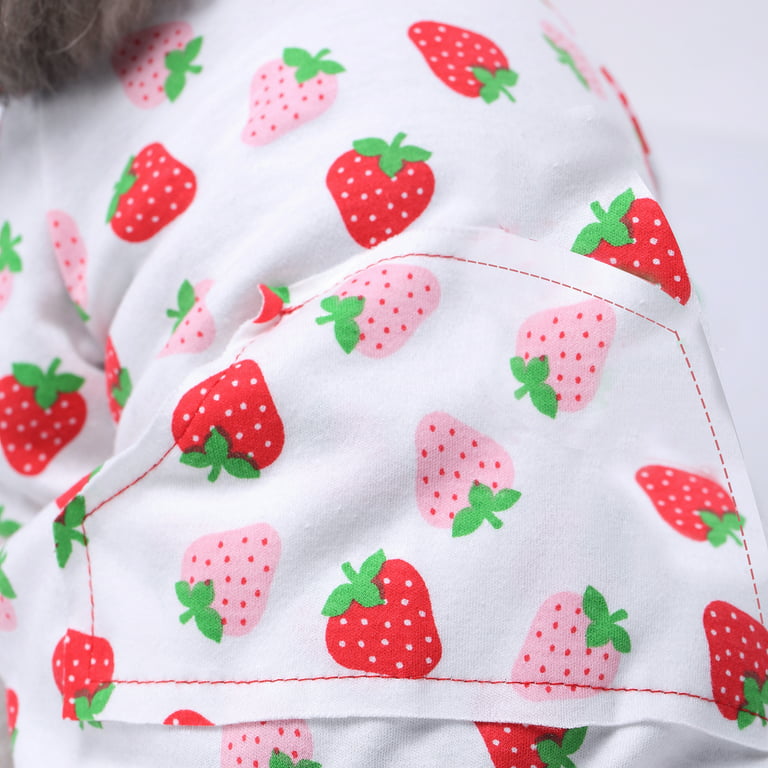 Strawberry Cotton Dog Pajamas