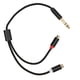 thumbnail image 2 of Cable de 6,35 mm a RCA dual macho a hembra, conector chapado en oro silencioso, cable adaptador divisor estéreo de 13,8 pulgadas, 2 of 8