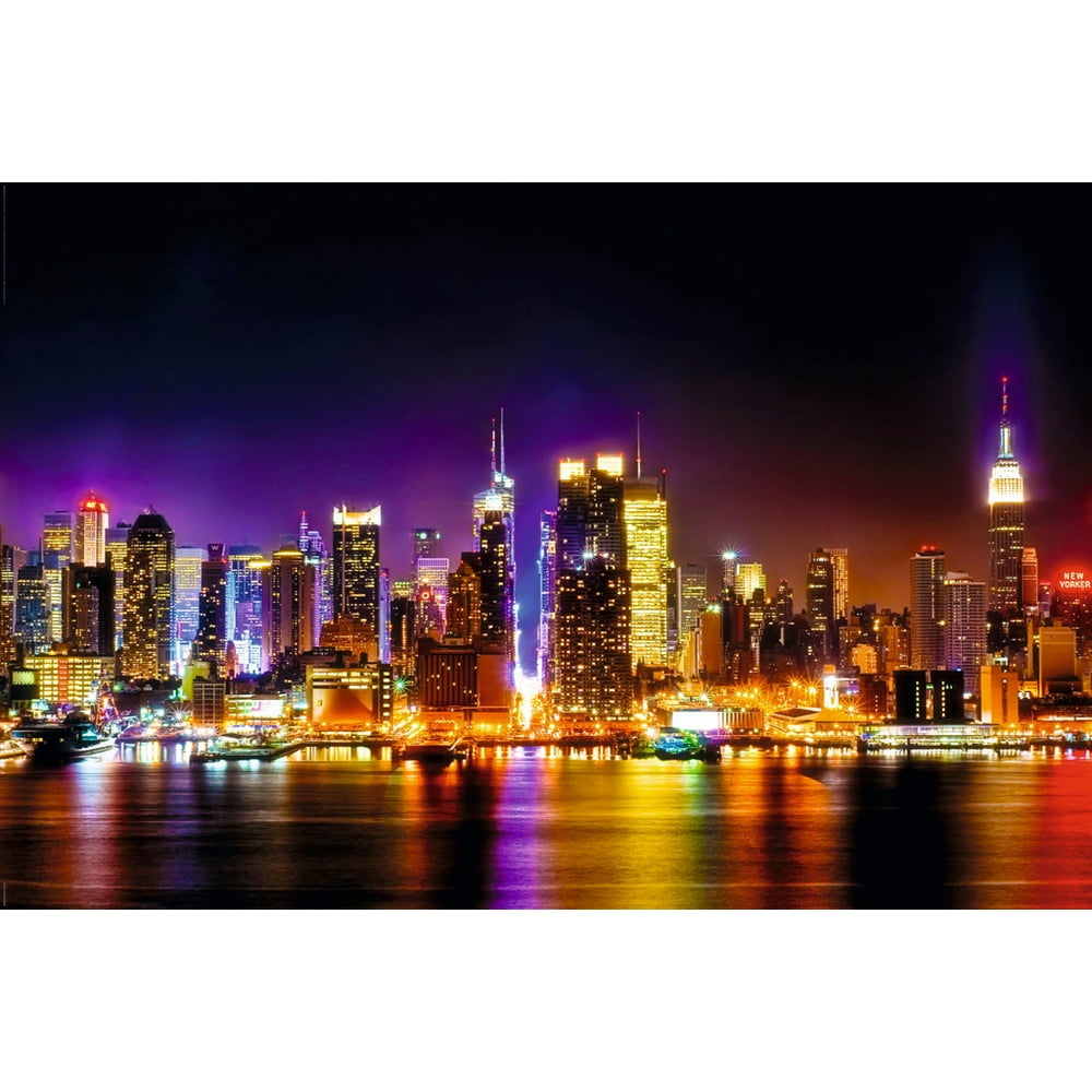 Manhattan Skyline Reflections Photo Photograph Cool Wall Decor Art