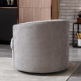 thumbnail image 4 of Wulawindy 33” Wide Swivel Barrel Chair Comfy Tufted Back Accent Round Barrel Chair Leisure Chair for Living Room, Bedroom, Hotel, 4 of 7
