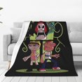thumbnail image 1 of Manta de viaje de felpa suave de Las sombrías aventuras de Billy y Mandy para dormitorio, sala de estar, sofá, oficina, regalo para todas las estaciones para mujeres, hombres, niñas y niños., 1 of 7