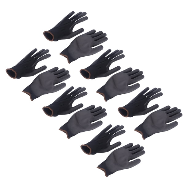Guante de trabajo de seguridad, 10 pares, antiestático, con pegamento de PU, diseño aerodinámico
