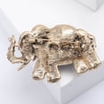 thumbnail image 2 of Blusa con forma de broche vintage con diseño de elefante exótico y diamantes de imitación, 2 of 3