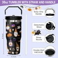 thumbnail image 2 of 30 oz Halloween Tumbler Insulated Stainless Steel - Spooky Goth Ghost Travel Coffee Cup & Water Bottle, Witchy Goth Decor - Cute Ghost Gift For Mom, Dad, Sister - Spirit Halloween Cup, 2 of 6