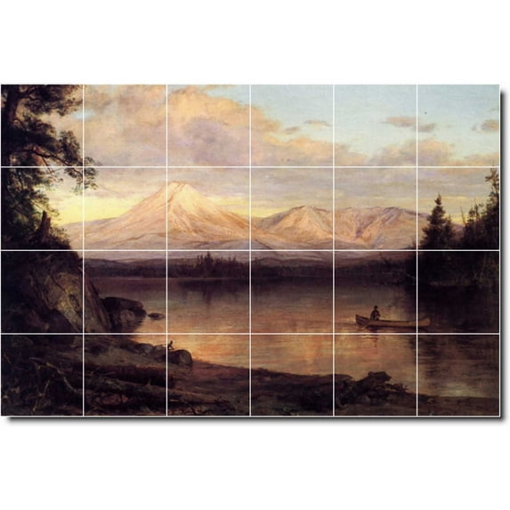 Ceramic Tile Mural-Frederic Church Landscapes Painting 250. 25.5" w x 17" h using (24) 4.25 x 4.25 ceramic tiles