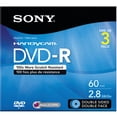 thumbnail image 1 of DVD-R Sony 3DMR60DSR1HC, 8 cm, doble cara, paquete de 3 con lengüeta, 1 of 1