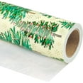 thumbnail image 2 of AUR Christmas Wrapping Paper - Mini Roll - 17 Inch x 16.5 Feet - Gold Print Christmas Tree Wrapping Paper for Xmas Holiday, Party Celebration, 2 of 14