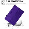 thumbnail image 2 of Allytech For iPad mini (6th Generation) Case,Shockproof Premium PU Leather Folio Stand Pocket, Auto Sleep/Wake,Lightweight Embossed Card Slot Wallet Case for iPad mini 6,Purple, 2 of 6