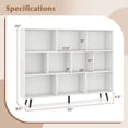 thumbnail image 3 of Costway 10 Cube 55" Bookcase with 5 Metal Legs 2 Anti-tip Devices Display Cabinet Rack, 3 of 10
